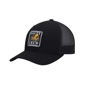Salty Crew Ink Slinger Retro Malla Camionero Snapback Sombrero Negro - Imagen 1 de 2