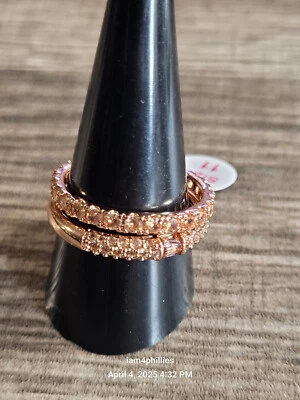 💍 Bomb Party RBP7797 "Dazzle Me" Talla 11 Topacio Ahumado Chapado en Oro Rosa 💎 Foto 1 de 4