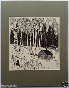 1947 Illustration from "Christmas Comes to District No. 4" Story--Anne Seubering - Picture 1 of 3