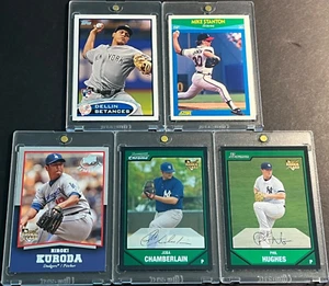 2008 UpDk TIMELINE Hiroki Kuroda RC + 2007 BOWMAN CHROME Joba Chamberlain RC +RC - Picture 1 of 2