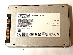 Crucial BX100 500GB SATA 6 Gb/s 2.5" CT500BX100SSD1 Internal Solid State Drive - Picture 1 of 4