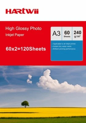A3 High Glossy Photo Paper Inkjet Paper Printer 420x297mm 240Gsm - 120sheets - Image 1 of 4
