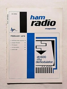 HAM RADIO MAGAZINE FEBRUARY 1976 DT-600 RTTY DEMODULATOR AMATEUR TELEVISION - Zdjęcie 1 z 2