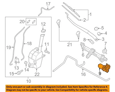 HYUNDAI OEM 13-19 Santa Fe Sport Wiper Washer Components-Wiper Motor 981102W000 - Imagem 1 de 2