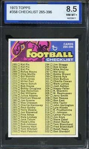 1973 TOPPS #358 CHECKLIST 265-396 ISA 8.5 NICELY CENTERED *ADT4968 - Picture 1 of 2