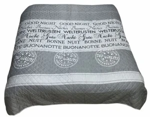 Tagesdecke Bettdecke Bettüberwurf Decke Steppdecke Sofa Überwurf 220x240 cm Grau - Bild 1 von 1