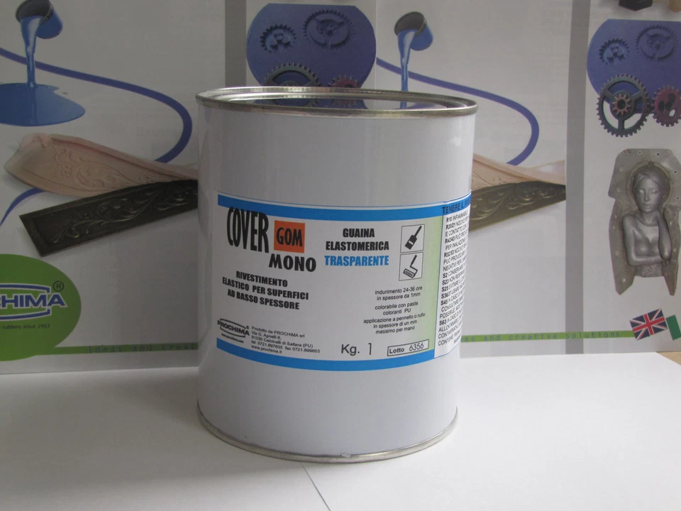 Covergom 2.0 Cover Gom Mono guaina elastomerica trasparente 1Kg a pennello rullo - Immagine 1 di 1