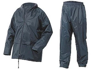 Lightweight Waterproof Rainsuit Jacket & Trousers Wetsuit Navy Nylon size XXXL - Picture 1 of 3