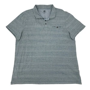 Rock & Republic Slim Fit Polo Shirt Mens Size XXL Blue Short Sleeve Cotton Blend - Picture 1 of 8