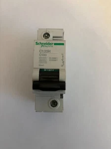 SCHNEIDER ELECTRIC C120H C100 100 AMP 15KA 18447 DISYUNTOR MCB monopolo - Imagen 1 de 1