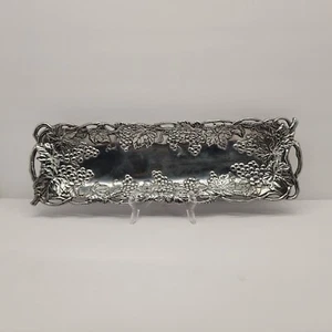 Arthur Court 1995 Grape Leaf Oblong Serving Tray 19"X6" Aluminum Taiwan. - Picture 1 of 6
