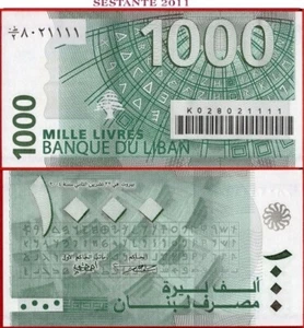 LEBANON 1.000 1000 LIVRES 2004 P 84a UNC free shipping from 100$ - Picture 1 of 3