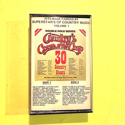 COUNTRY'S CREAM OF THE CROP Volume 1 CASSETTE TAPE - Image 1 of 4