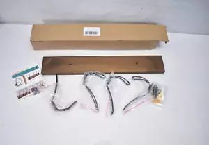 Homagic Solid Pine Wood Towel Rack Rustic Coat Wall Mounted Brown 4 Hooks - Picture 1 of 5