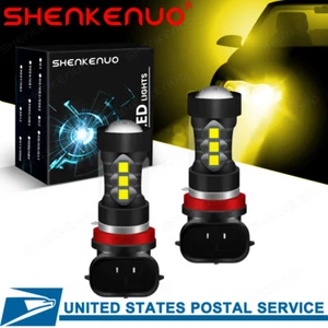 NEW 2Pcs LED Fog Lights Bulbs Golden Yellow For Freightliner Cascadia 2008-2017 - Picture 1 of 9