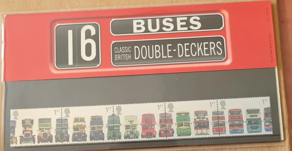 GB - 2001 - "BUSES - DOUBLE DECKERS" PRESENTATION PACK NO 323 SG 2210/214 - MNH  - Image 1 of 1