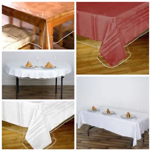 Clear Vinyl Plastic Tablecloth Protector Table Cover Table Linens Supply SALE - Picture 1 of 19