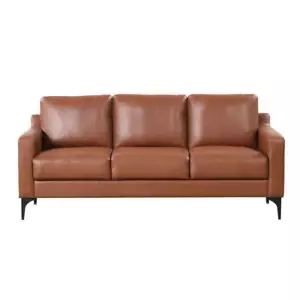 Serta Sofa 78 in.W Faux Leather Upholstered Material Square Arm Rectangle Brown - Picture 1 of 7