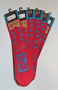 Freaker USA Red & Blue Lightning Bolt Socks Let's Co Create - Picture 1 of 3