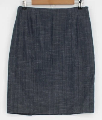 Nine West 4 Grey Suit Pencil Skirt Textured Workwear Career Office Minimalist - Image 1 of 3