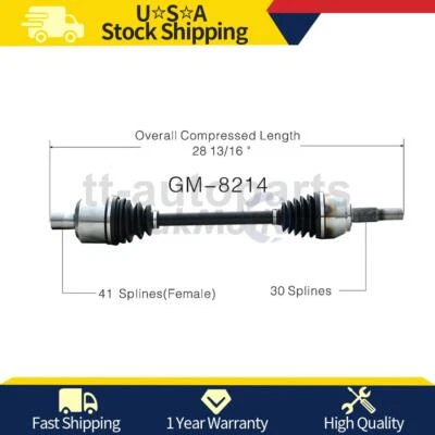 Rear Left CV Axle Joint For Cadillac XLR 2009 2008 2007 2006 2005 2004 Foto 1 de 2