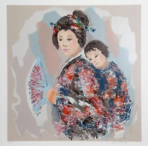 Hilda Rindom, Mère Et Fille, Imprimé, Signée Et Numéroté En Crayon - Picture 1 of 3