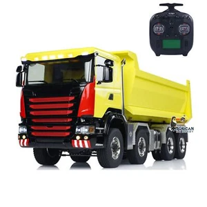 Metal 1/14 Hydraulic RC 8x8 Roll Off Dumper Truck Differential Lock Axles 3Speed - Foto 1 di 12