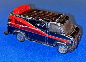 ERTL The A-Team Black Van 1983 B.A. Baracus Mr. T Black and Red NBC TV Show - Picture 1 of 12