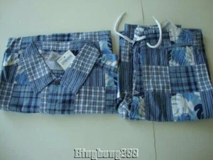 Gymboree FROG POND Blue Patchwork Shirt & Shorts Boy Size 6 NWT - Spring Summer - Picture 1 of 12