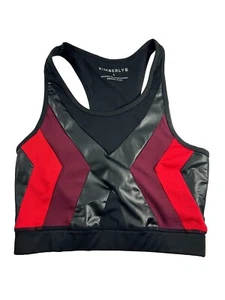 Kimberly Damen-Sport-BH Größe Small schwarz rot Diamantmuster Pullover Stretch - Bild 1 von 4