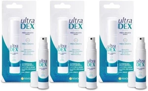 UltraDEX Ultra Dex Alcohol Free Breath Freshner Oral Spray 9ml - Pack of 3