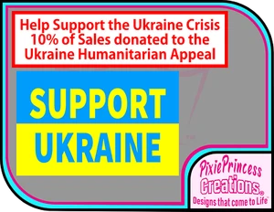 Ukraine Charity Flag Support Sticker M Vinyl Car Wall Decor Room Window Decal - Picture 1 of 4