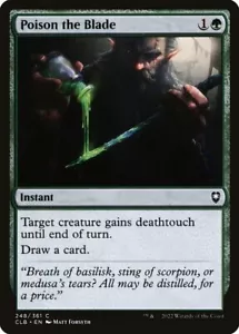 Poison the Blade (248) Battaglia per Baldur's Gate CLB MTG Magic - Foto 1 di 1