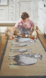Hug Rug 150x65cm (SHEEP 1) Dirt Trapper Door Mat / Runner Machine Washable - Picture 1 of 6