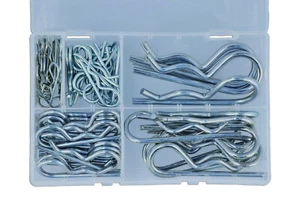 Verschiedene Haltestifte Haarnadeln Feder Cotter Stifte Split Pins 2 mm - 6 mm 75 Stück - Bild 1 von 6