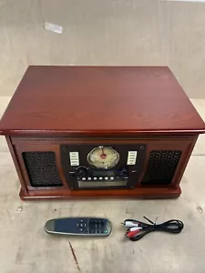 Victrola 8 in 1 Lettore di Registratori Bluetooth e Centro Multimediale, Mogano - Foto 1 di 20