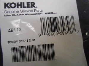 KOHLER Screw 46112 - Picture 1 of 2