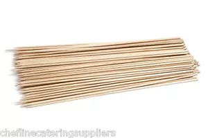100pk x 10 / 8 / 6 / 4 inches Wooden Bamboo Skewers BBQ's Fruit Fondue - Picture 1 of 1