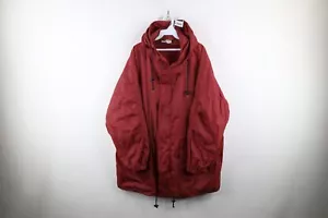 Vintage 90s Gap Mens Medium Distressed Full Zip Hooded Windbreaker Parka Jacket - Picture 1 of 14