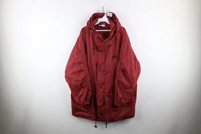 Vintage 90s Gap Mens Medium Distressed Full Zip Hooded Windbreaker Parka Jacket - Image 1 of 4