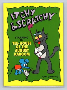 1993 SkyBox The Simpsons Itchy & Scratchy #I8 Tee-House of the August Kaboom - Picture 1 of 2