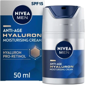 NIVEA MEN Anti-Age Hyaluron SPF15 Moisturising Cream (50ml) Anti-Wrinkle - Picture 1 of 13
