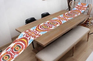 Tela Ikat seda y algodón uzbeko 5,00 metros nueva envío rápido 15891 - Imagen 1 de 15
