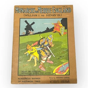 1907 Monarchs of Merrie England Vol 1 First Edition Humourous Rhymes Book - Picture 1 of 15