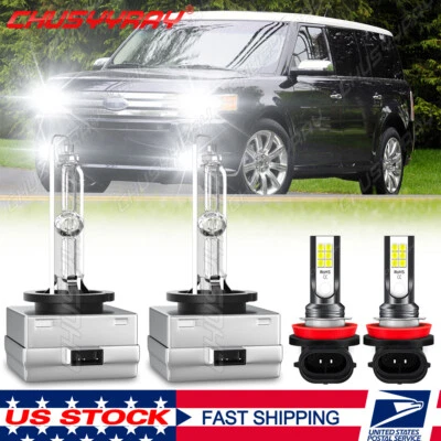Faro delantero HID para Ford Flex 2009-2013 2014 2015-2017 D3S + bombillas antiniebla LED H11 Foto 1 de 4