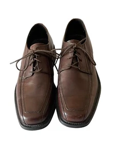 Bostonian Men's 10/13 Brown Leather Square Toe Dress Shoes - Picture 1 of 10