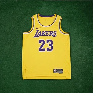 LeBron James Los Angeles Lakers Icon Edition Men's Gold Swingman Jersey - Picture 1 of 8