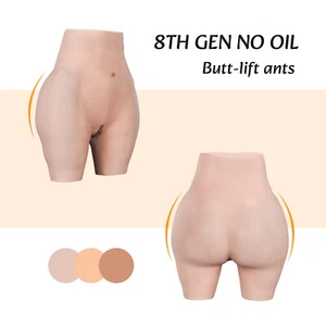 Silicone Pant Fake Vagina Panty Hip Up Buttock Thick Shaping Pants Crossdresser - Picture 1 of 18