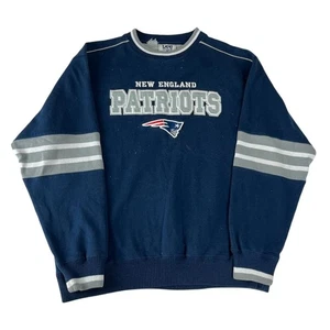 Sudadera De Colección New England Patriots Para Hombres Gris Marino NFL Fútbol Cuello Redondo - Imagen 1 de 5