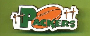 Spilla da bavero smaltata 1/4" x 2" - Green Bay Pack logo retrò (1951-55) spedizione gratuita - Foto 1 di 2